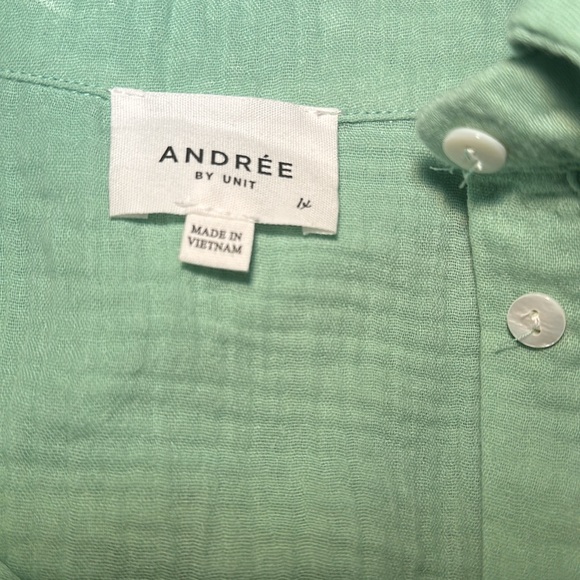 Andree by Unit, Dolman Sleeve Babydoll Too in Mint Green, Sz 1X - Picture 5 of 6